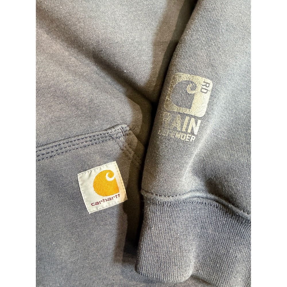 Carhartt Rain Defender Mens XL Full Zip Hoodie Carbon Grey Heavyweight Jacket - Picture 4 of 7